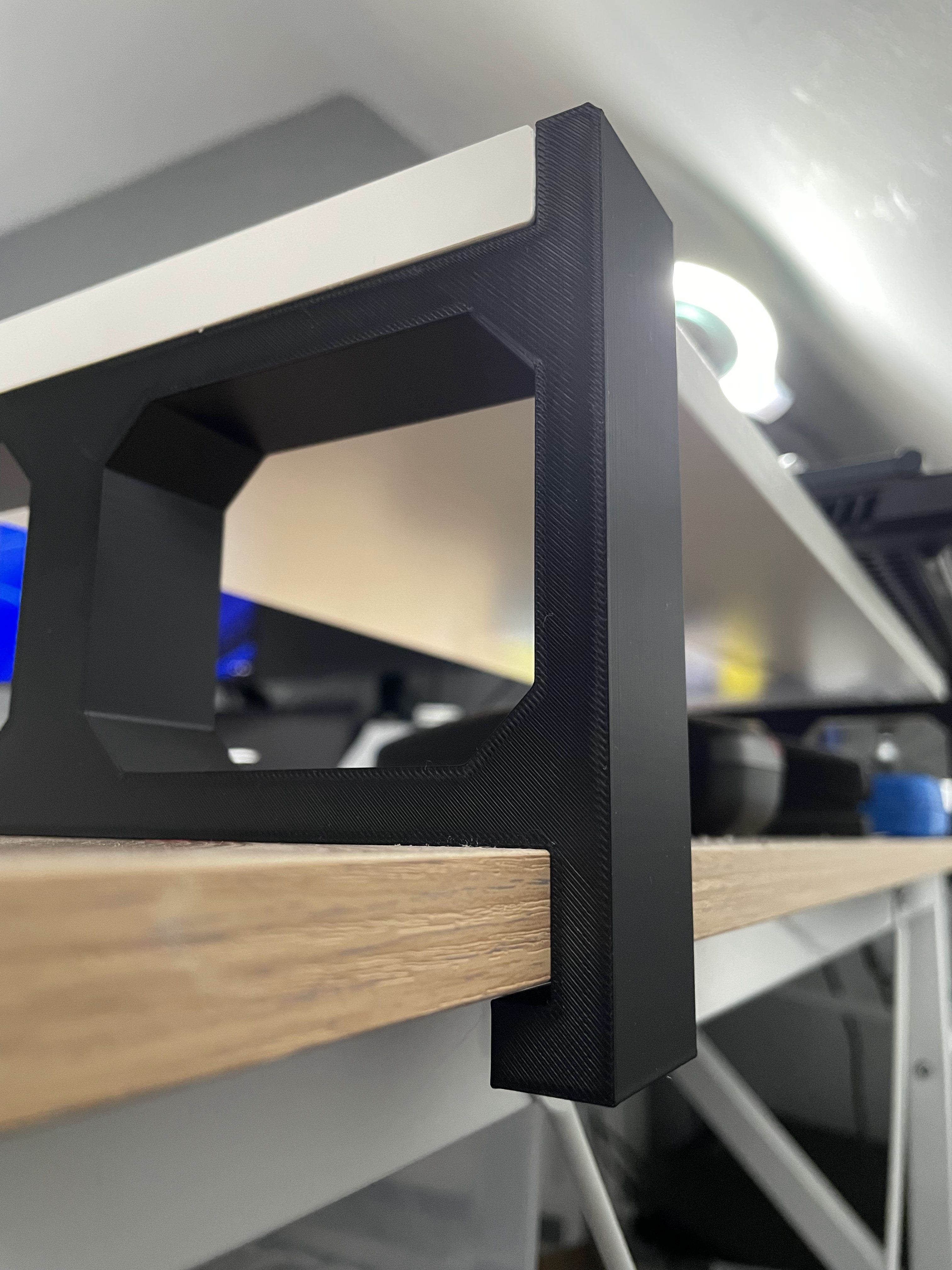 Pieds de rehausseur/support de bureau compatibles avec l'étagère Ikea BURHULT - Crochet de sécurité
