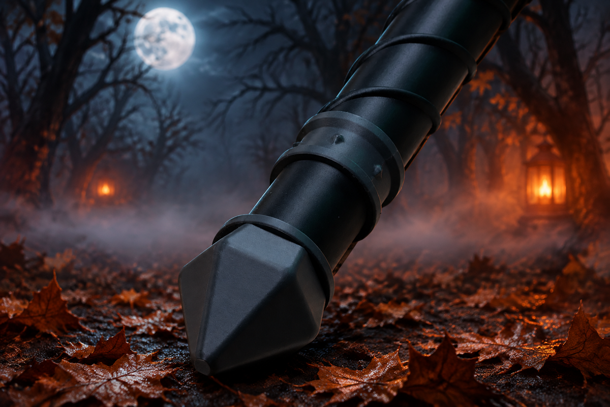Scythe photo with moonlit forest background preview