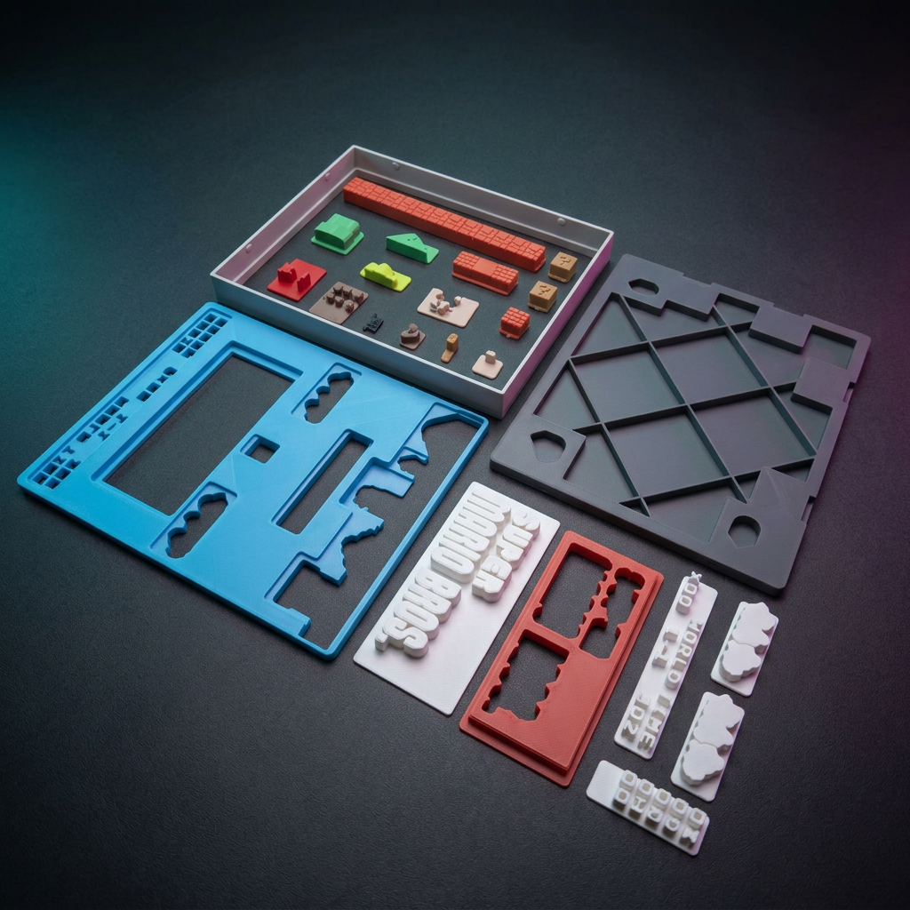 Super Mario Bros kit parts with retro arcade backdrop