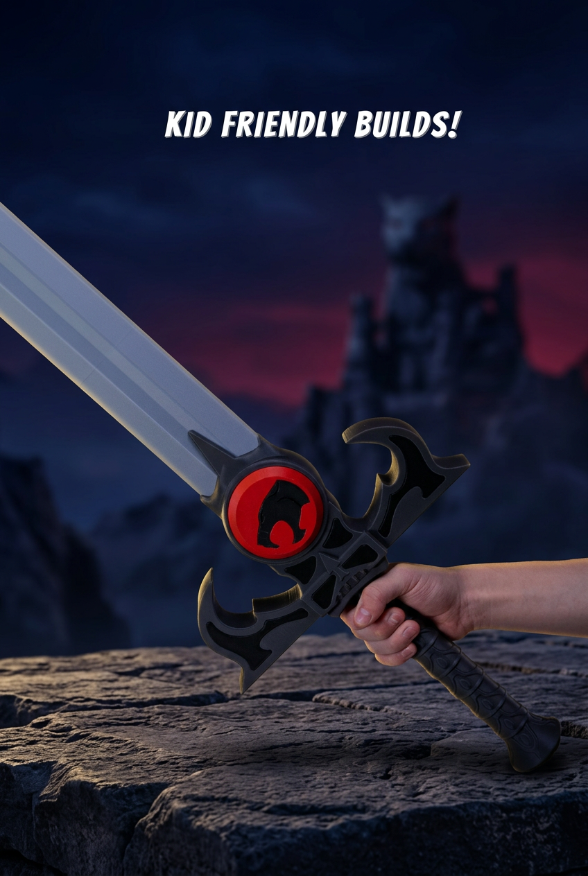 Sword of Omens with a ThunderCats-inspired background