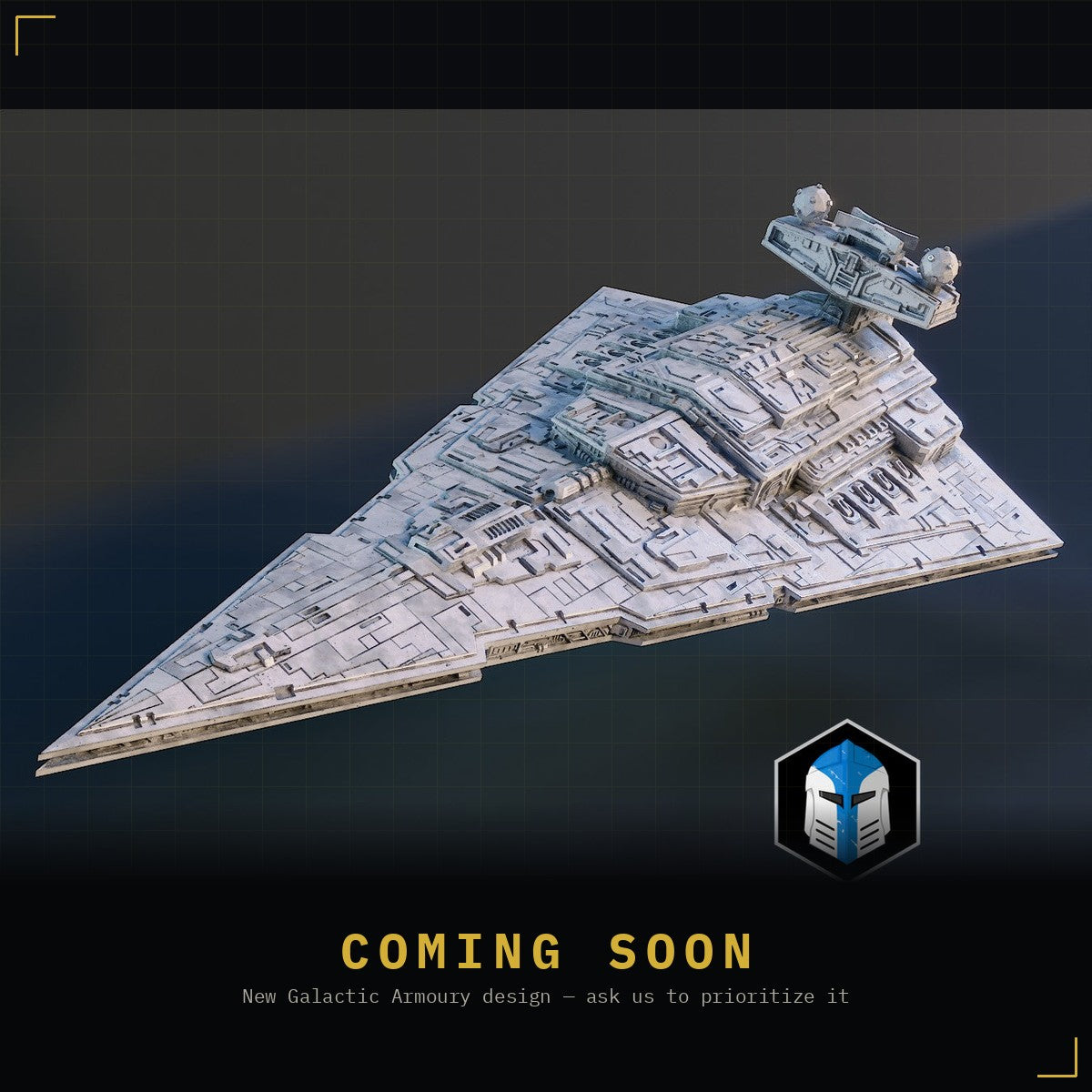 Coming soon — Tea Light Star Destroyer, a new Galactic Armoury design