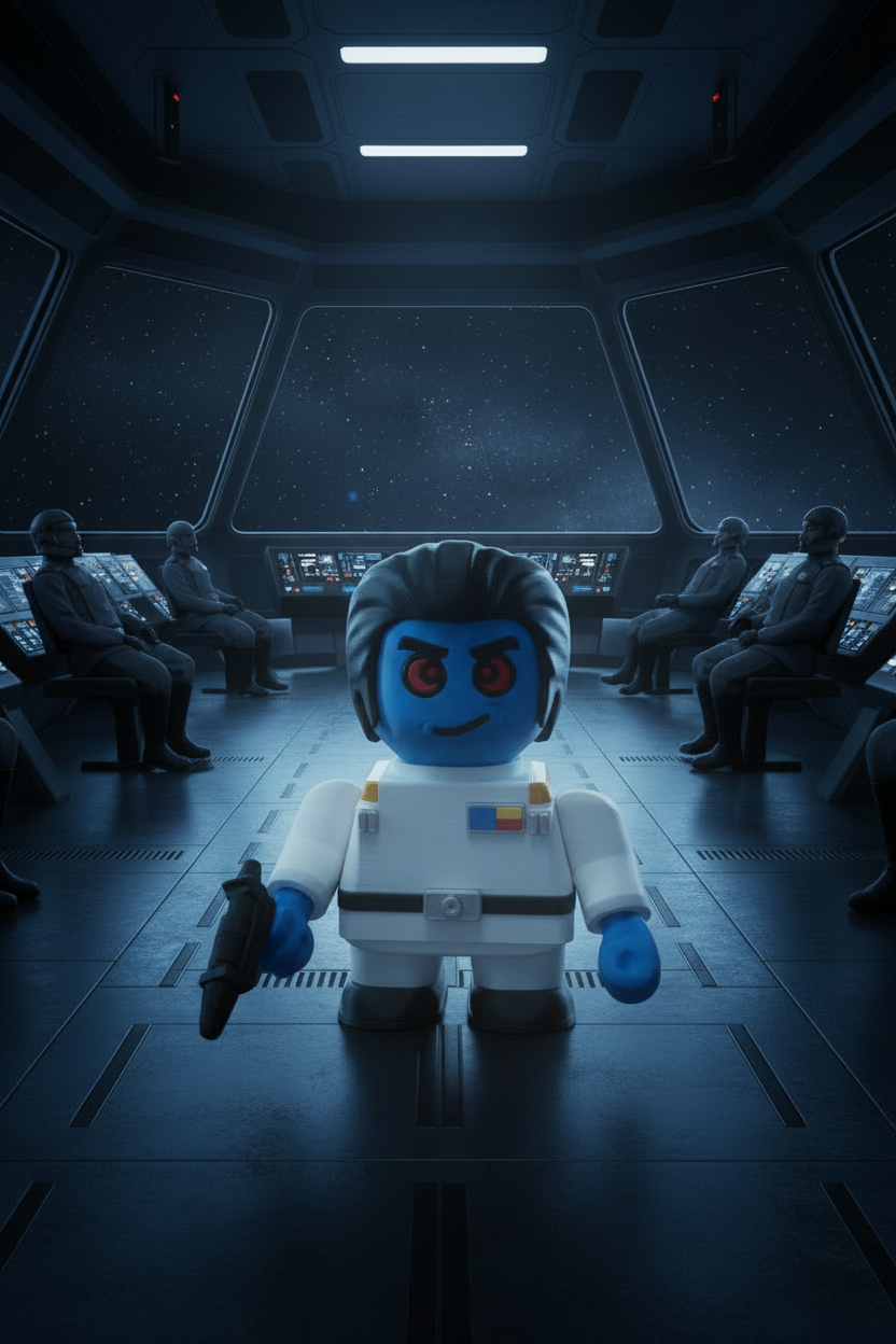 Chunky Admiral Thrawn – SW Sci-Fi 3D Printed Figurine Kit | Empire Fan Gift | UK Made